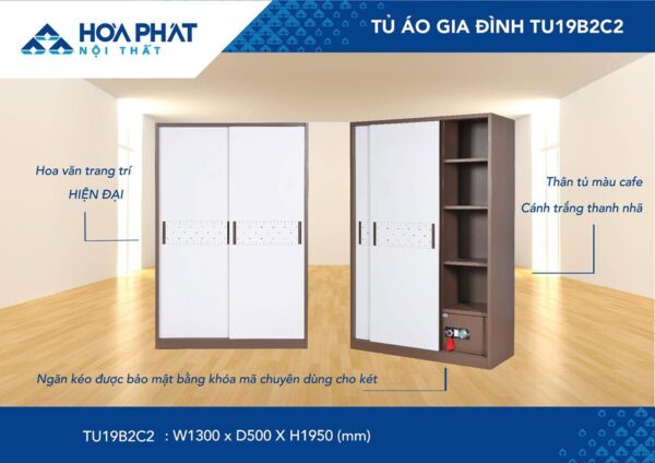 Tủ gia đình khung thép TU19B2C2 - Hòa Phát - Hình ảnh 4