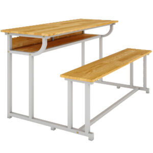 Bộ bàn ghế sinh viên gỗ tự nhiên BSV107G